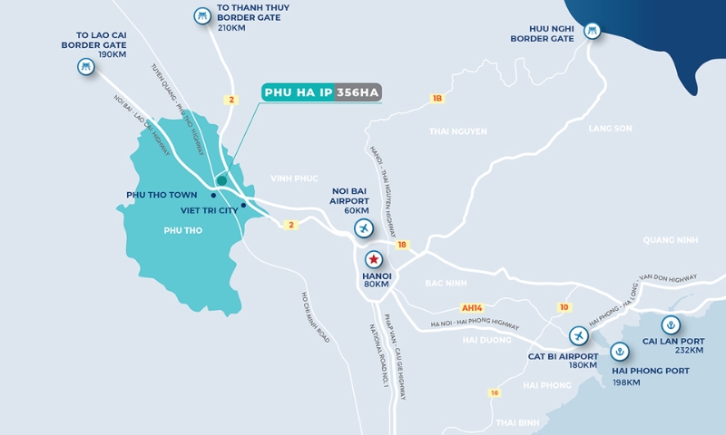 Vị trí Khu Công Nghiệp Phú Hà